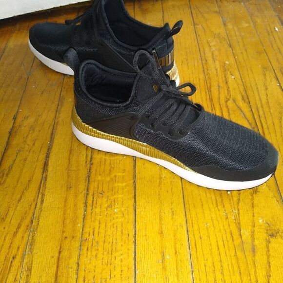 Puma 7.5 Pacer Next Cage running sneakers black gold - Picture 4 of 9